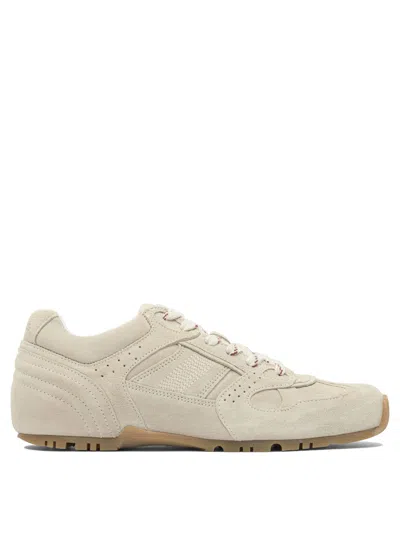 Alohas Tb.56 Suede Cream Leather Sneakers In White