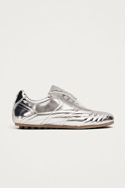 Alohas Tb.99 Leather Padded Sneaker In Silver, Women's At Urban Outfitters