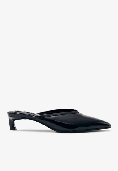 Alohas Tessa 45 Leather Mules In Black