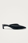 Alohas Tessa Onix Black Leather Mules In Black