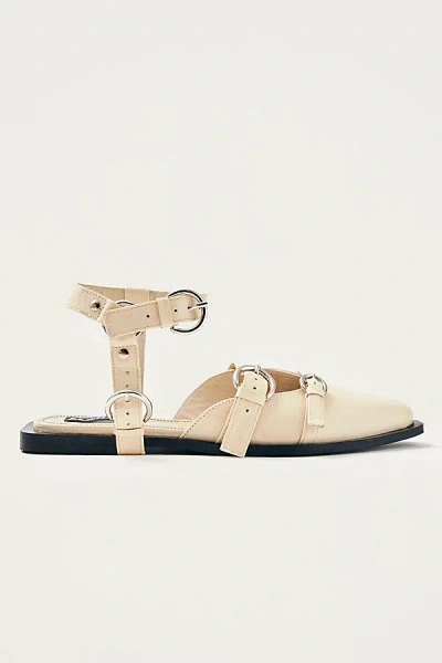 Alohas Thalara Onix Leather Buckle Ballet Flat In Creme, Women's At Urban Outfitters