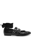 Alohas Thekla Leather Ballet Flats In Black