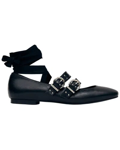 Alohas Thekla Leather Ballet Flat In Black