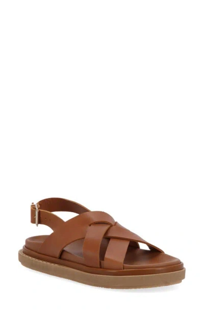 Alohas Trunca Strappy Slingback Sandal In Brown