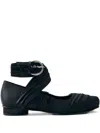 Alohas Ballerinas With Crisscross Strap Detail In Black