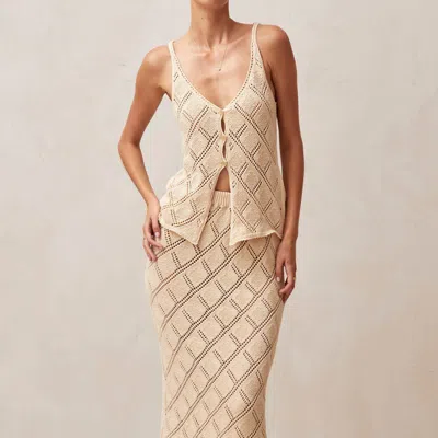 Alohas Vittoria Tricot Skirt In Neutrals