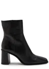 Alohas West 75 Grained Leather Ankle Boots In Black