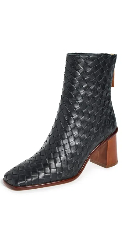 Alohas West Black Braided Leather