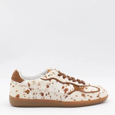 Alohas White And Brown Leather Tb 490 Rife Trainers