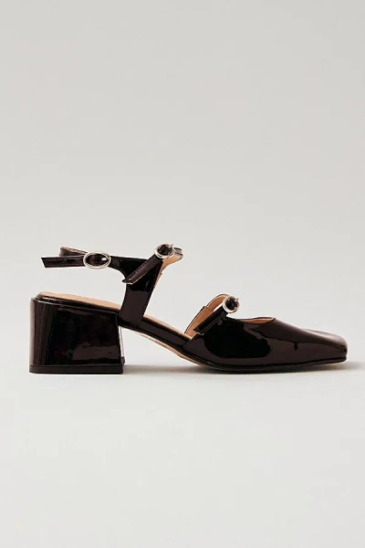 Alohas Withnee Leather Mary Jane Heel In Onix Brown, Women's At Urban Outfitters In Onix Brown