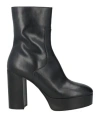 Alohas Thunder 110mm Leather Platform Ankle Boots In Black
