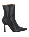 Alohas Woman Ankle Boots Black Size 6.5 Leather In Black