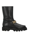 Alohas Woman Ankle Boots Black Size 7.5 Leather In Black
