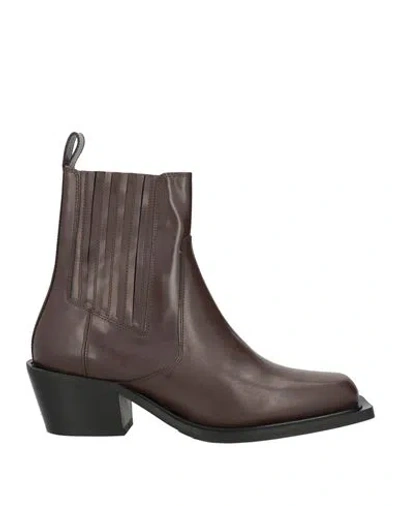 Alohas Woman Ankle Boots Chocolate Brown Size 10 Leather