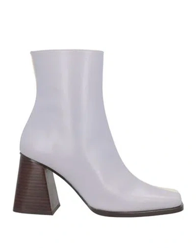 Alohas Woman Ankle Boots Cream Size 7.5 Leather In White