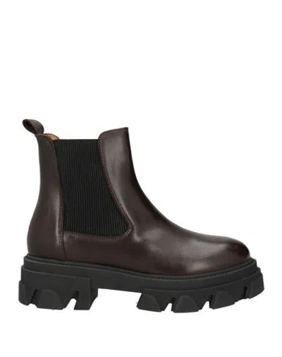 Alohas Woman Ankle Boots Dark Brown Size 6 Leather