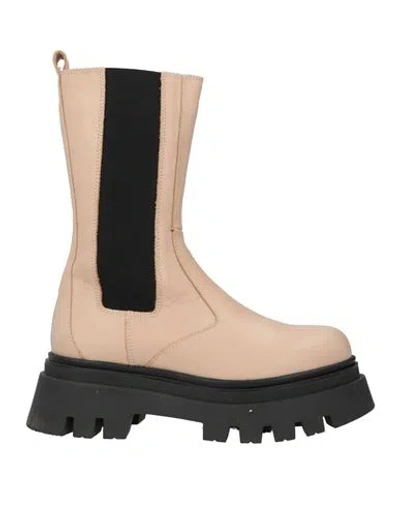 Alohas Woman Ankle Boots Light Pink Size 7.5 Soft Leather In Multi