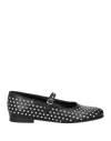 Alohas Lucien Studded Leather Ballet Flats In Black
