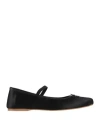 Alohas Woman Ballet Flats Black Size 6 Textile Fibers In Black