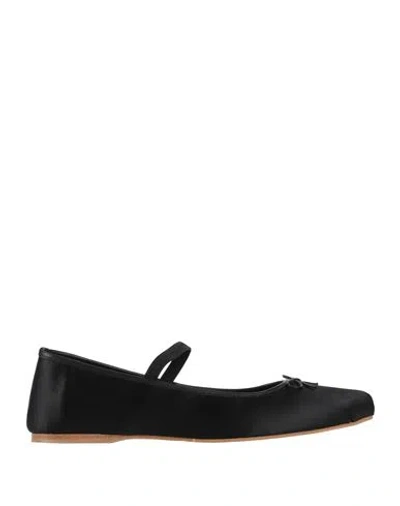 Alohas Woman Ballet Flats Black Size 6 Textile Fibers