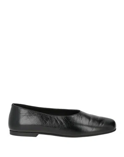 Alohas Woman Ballet Flats Black Size 7.5 Leather