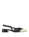Alohas Woman Ballet Flats Black Size 8.5 Leather In Black