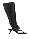 Alohas Woman Boot Black Size 7.5 Leather In Black