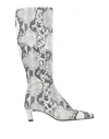 Alohas Woman Boot Charcoal Size 7.5 Leather In Gray