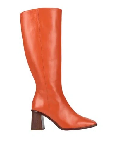 Alohas Woman Boot Orange Size 9 Leather