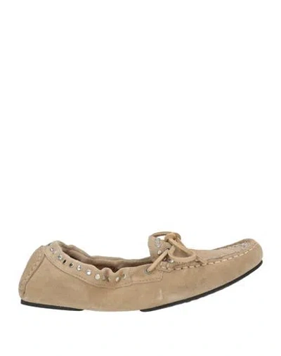 Alohas Woman Loafers Beige Size 6.5 Leather