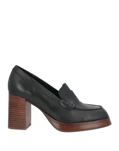 Alohas Woman Loafers Black Size 8.5 Leather