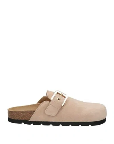 Alohas Woman Mules & Clogs Beige Size 8.5 Leather In Nude