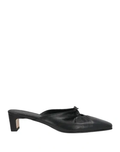 Alohas Woman Mules & Clogs Black Size 9 Leather