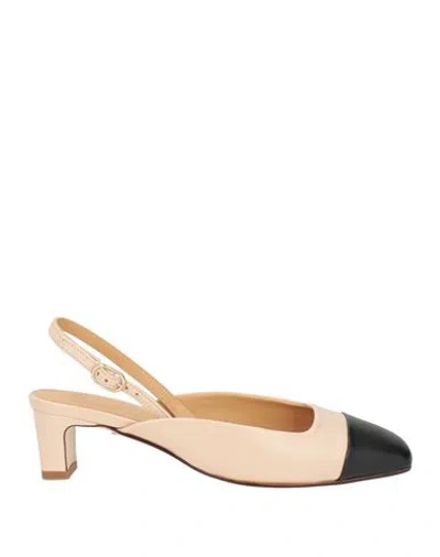 Alohas Woman Pumps Beige Size 7.5 Leather In Neutral