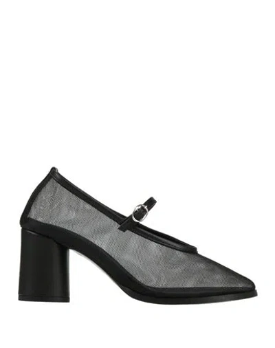 Alohas Woman Pumps Black Size 6.5 Textile Fibers