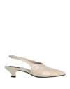 Alohas Woman Pumps Cream Size 7.5 Leather In Neutral