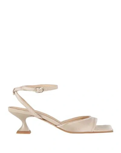 Alohas Woman Sandals Beige Size 7.5 Textile Fibers In Brown
