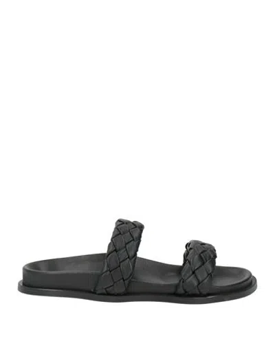 Alohas Woman Sandals Black Size 6 Leather