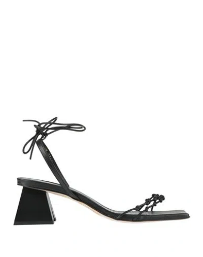 Alohas Woman Sandals Black Size 6.5 Leather