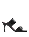 Alohas Twist Leather Sandal In Black