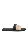 Alohas Woman Sandals Black Size 7.5 Leather In Multi