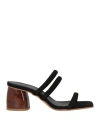 Alohas Woman Sandals Black Size 8.5 Leather