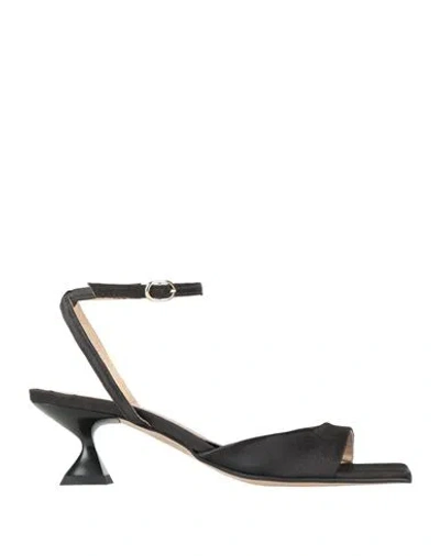 Alohas Woman Sandals Black Size 8.5 Textile Fibers