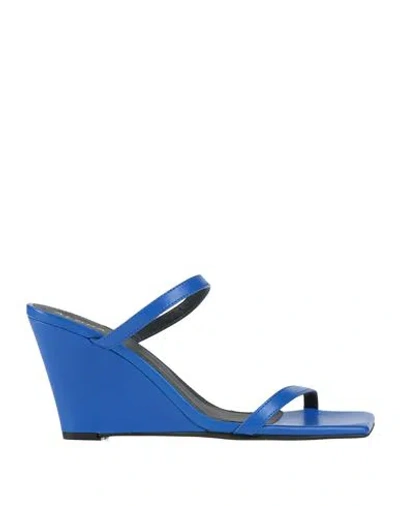 Alohas Woman Sandals Bright Blue Size 7.5 Leather
