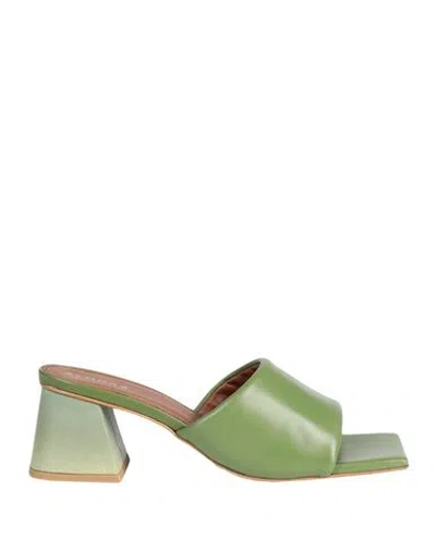 Alohas Woman Sandals Green Size 10 Soft Leather