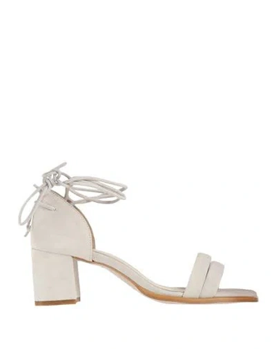 Alohas Woman Sandals Ivory Size 7.5 Leather In Multi
