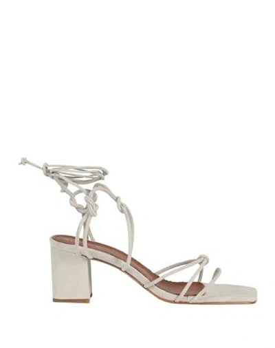Alohas Woman Sandals Light Grey Size 10 Soft Leather