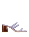 Alohas Woman Sandals Lilac Size 10 Soft Leather In Purple