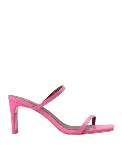 Alohas Woman Sandals Magenta Size 10 Bovine Leather