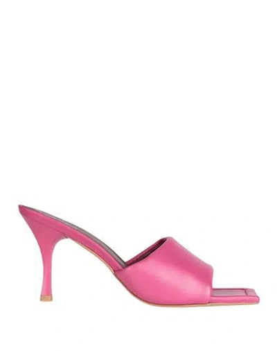 Alohas Woman Sandals Magenta Size 10 Bovine Leather